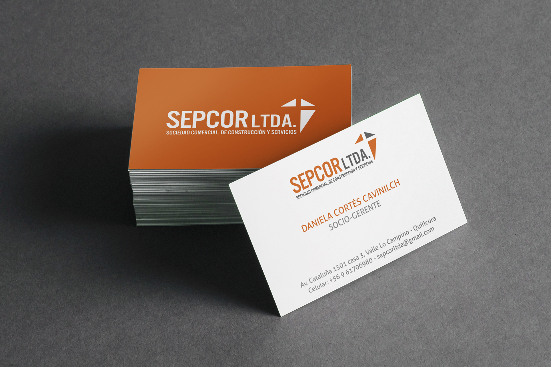 Diseño de logotipo y tarjeta de visita Sencorp